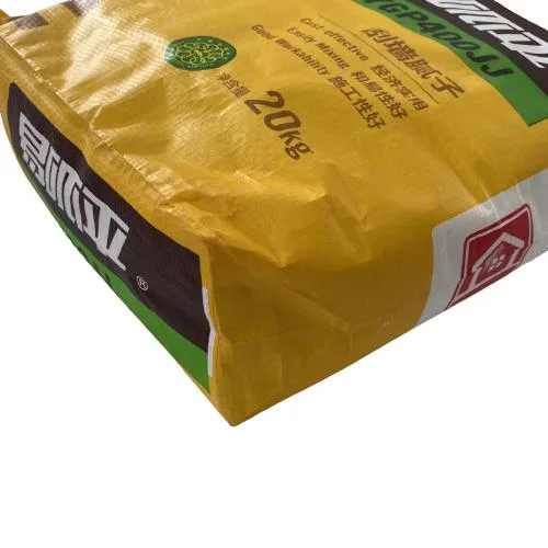 Factory Wholesale/Supplier PP Plastic Printed Block Bottom Wall Putty Mortar Packaging Bag