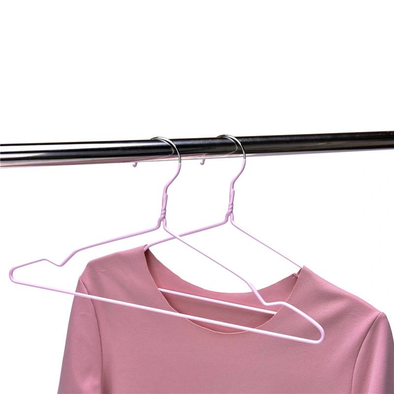 Cutom Colored Metal Clothes Hanger PVC Coated Wire Pant Hangers for Garment