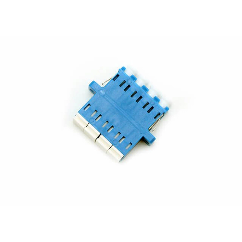 Fiber Optic Connector LC APC 4cores Inner Shutter Quad LC to LC Single Mode Fiber Adapter with Blue Color