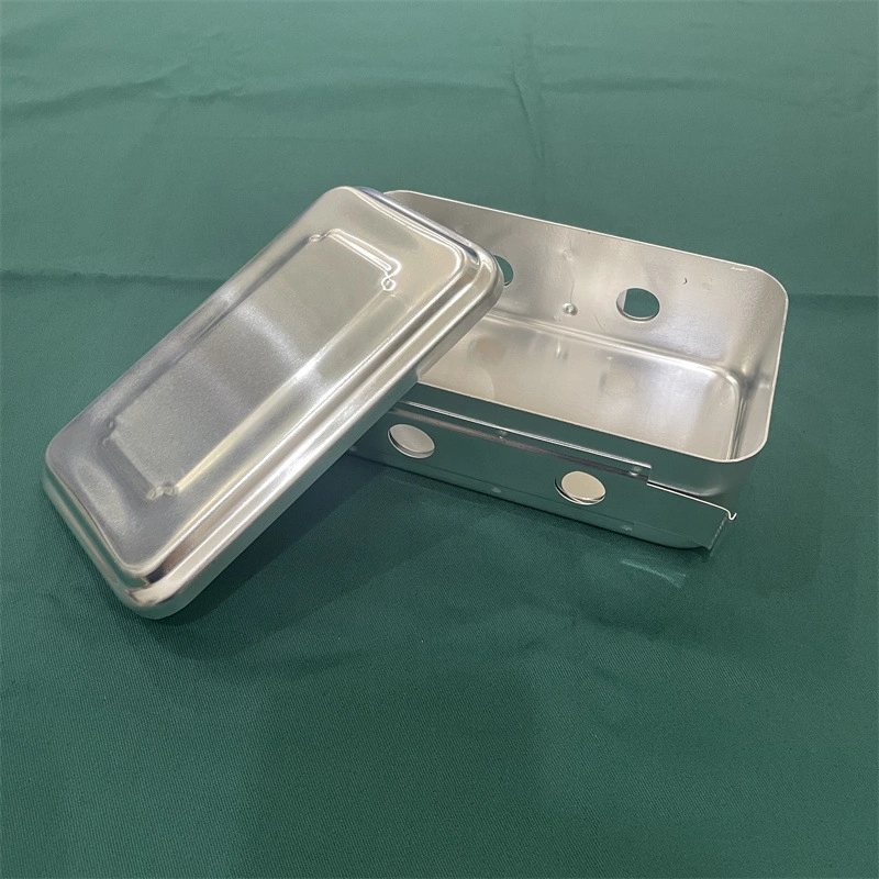 Aluminum Sterilization Box Covered Laboratory Sterilization with Side Holes Surgical Instrument Box