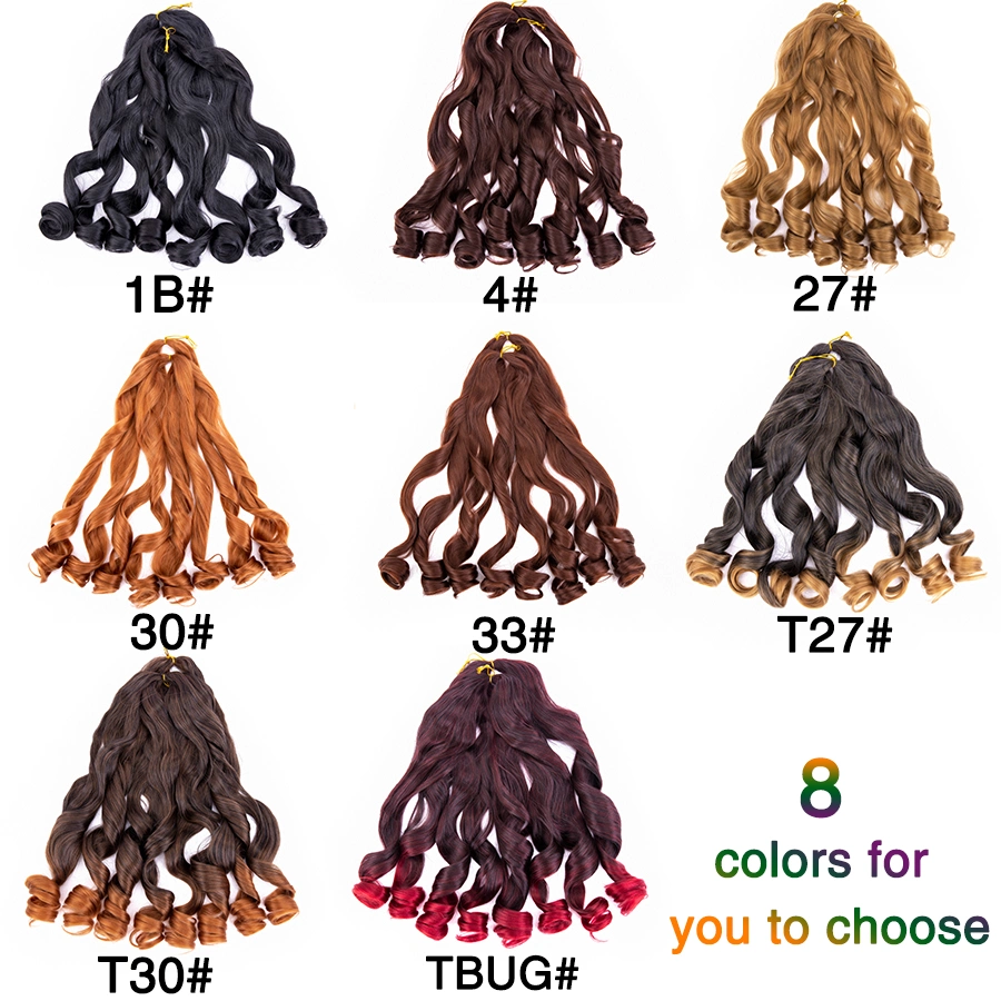 Synthetic 150 G French Curly Crochet Hair Spiral Braids Hair Extension Loose Wave Braiding Hair