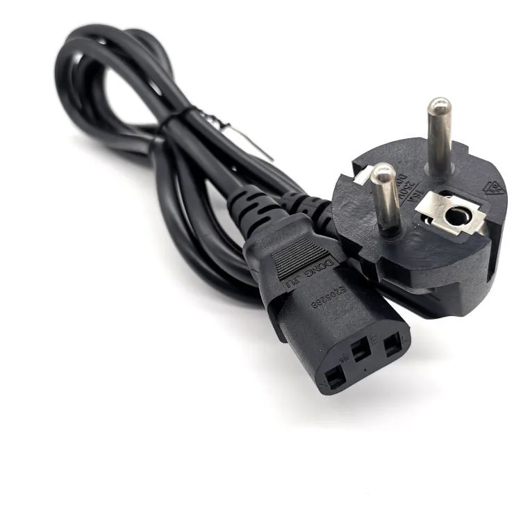 VDE Approval European 3 Pin Power Cord with C13 Wire Tail End H03VV-F H05VV-F