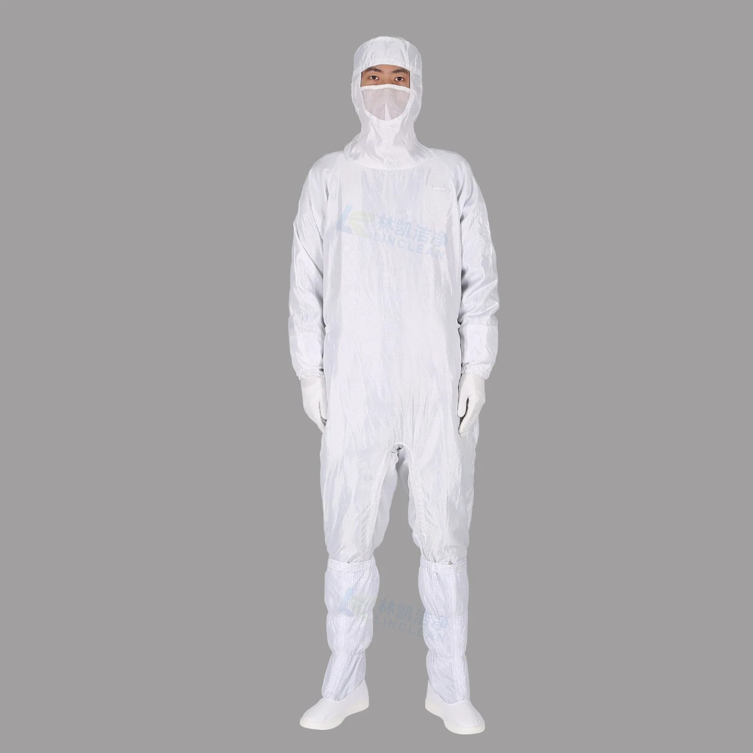 Customized Antistatic Smock Breathable Coverall Protective Polyester ESD Workwear with Mask