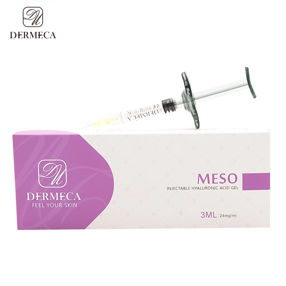 Dermeca Meso 3ml/Jeringa Gel De Acido Hialuronico Medico Antienvejecimiento Nein Reticulado 24mg ha Biorrevitalizacion Hialuronato Sodio PARA SOLUCION Meso Coctel