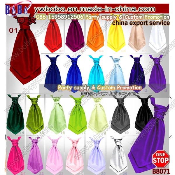 Boda Ruche Cravat Tie parte suministros Gran parte Tie Bowtie Seda Partido favor disfraces (B8071)