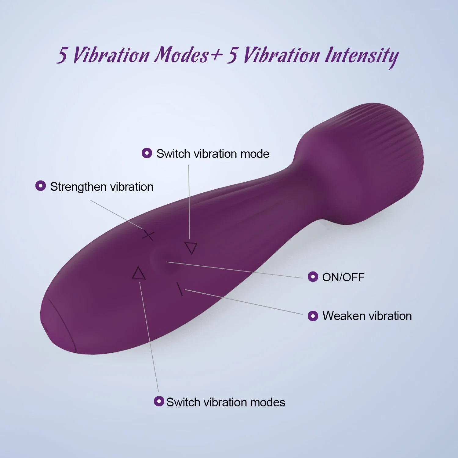 AV Mini masajeador de clitoris Wand Vibrador estimula el músculo relajarse aliviar el dolor juguetes sexuales USB