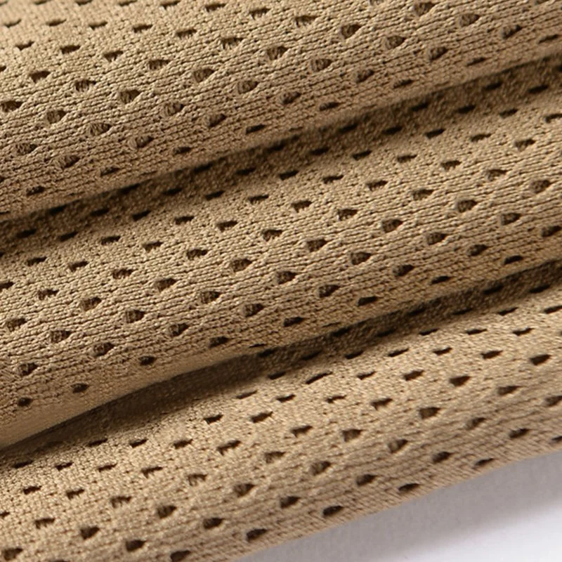 البامبو Polyester Knoed Fabric 100D Mesh Hole Cloth 160g سريع الجفاف الملابس الرياضية ذات السراويل السلة ذات القماش الرصاصة