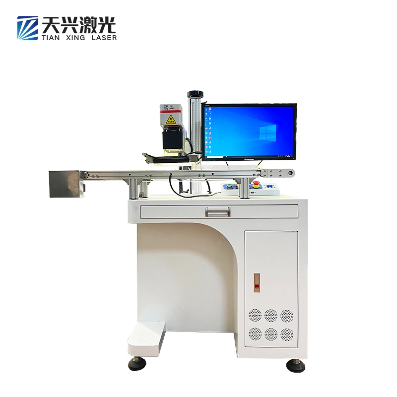 Jpt Source Visual Auto Positioning Fiber Laser Marking Machine for Moving Production Line