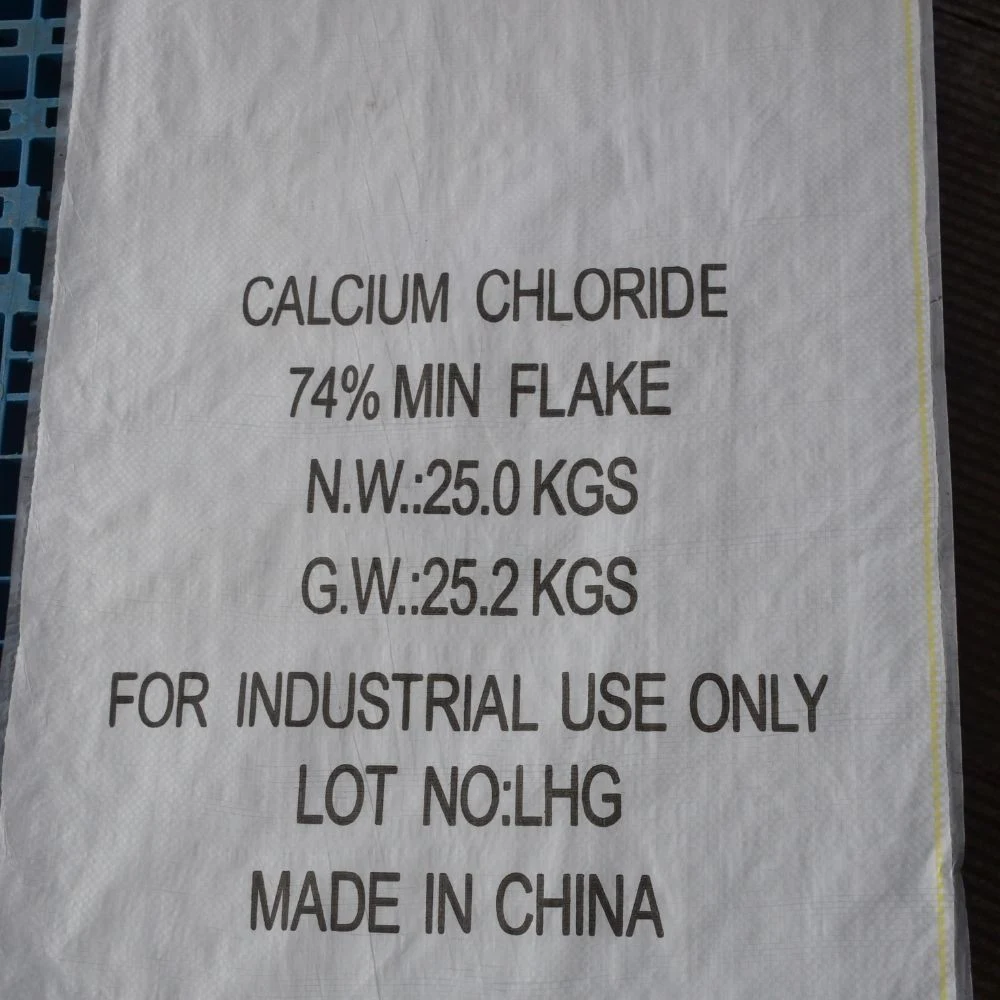 74%/77% Flakes/Prills Dihidrato cloruro de calcio para la industria