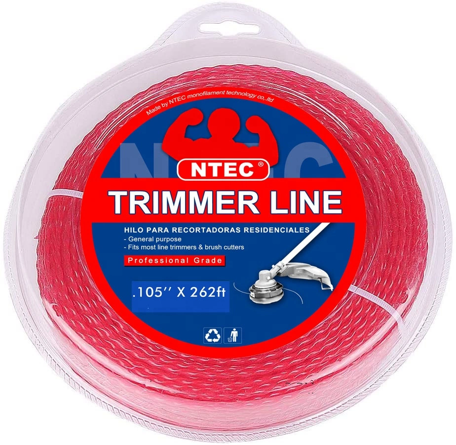 2.4mm Twist Low Noise Commercial Grade Nylon Trimmer Line /Grass Cutter Nylon Line Garden Tools Strimmer