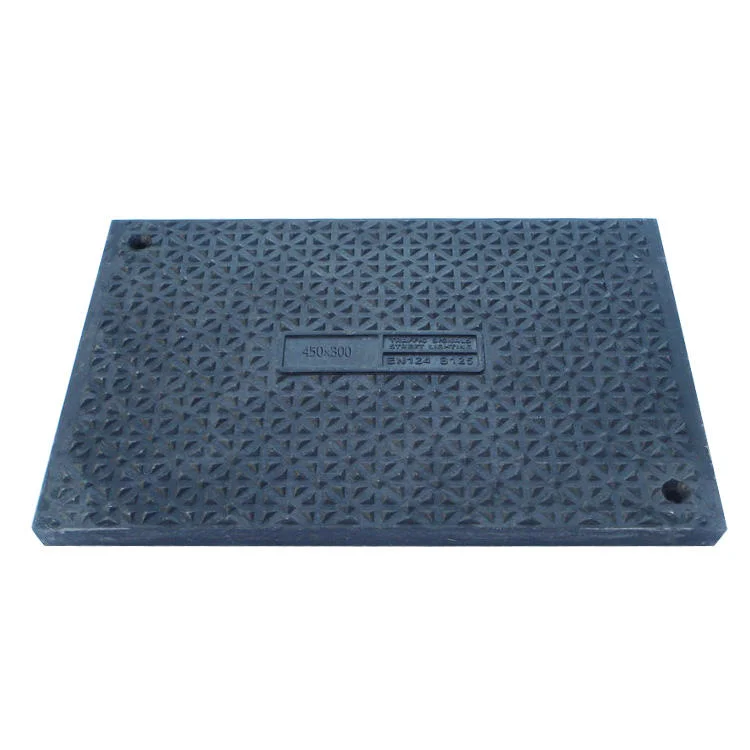 Certificated Rectangle High Loading Capacity C250 Sewer Drain Covers 600X450mm Rectangle SMC Manhole Covers for Road