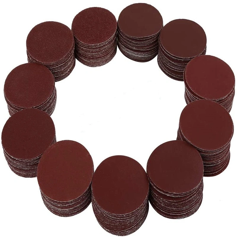 Self-Adhesive Sandpaper Discs Red Aluminum Oxide Sand Paper for Polishing and Sanding