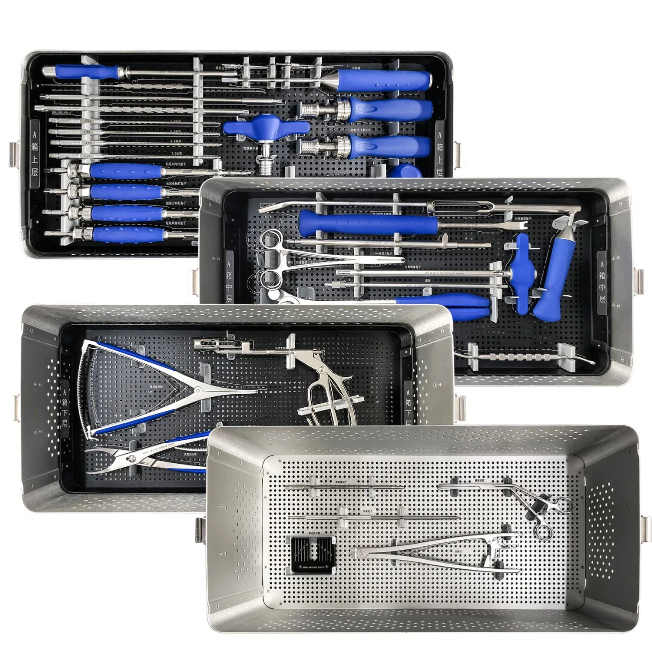 Matériel orthopédique médicale et chirurgicale des vertèbres Instrument de fixation de la colonne vertébrale jeu Spina Kit