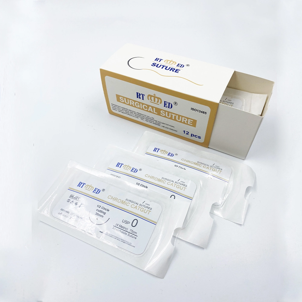 Haute qualité/performance à coût élevé/Catgut chromique suture résorbables utiliser pour la chirurgie/Haidike Medical