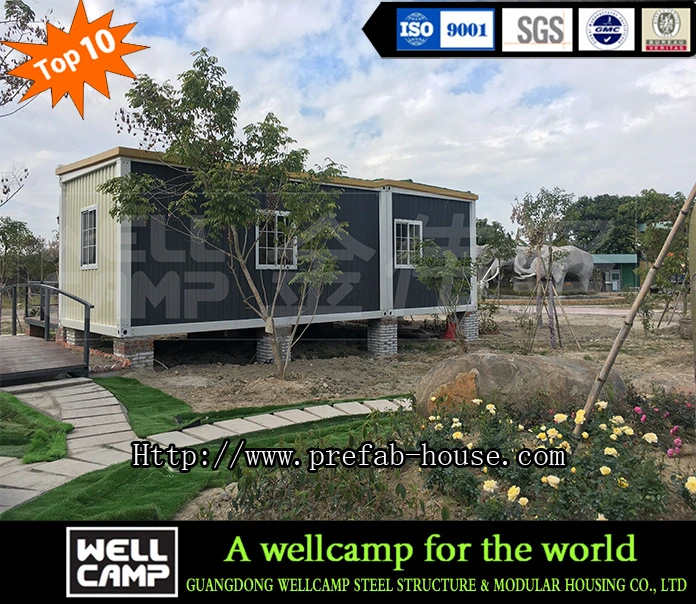 Dos historias Wellcamp rápido construir contenedores prefabricados estilo Loft de lujo Villa Casa de contenedores