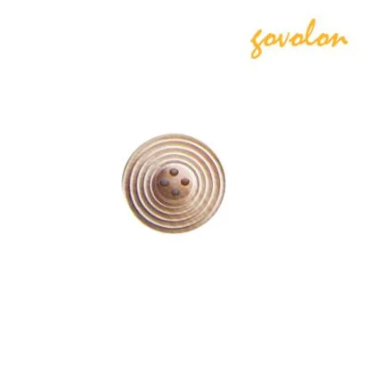 Fancy Colorful 2 Hole Wood Cloth Button