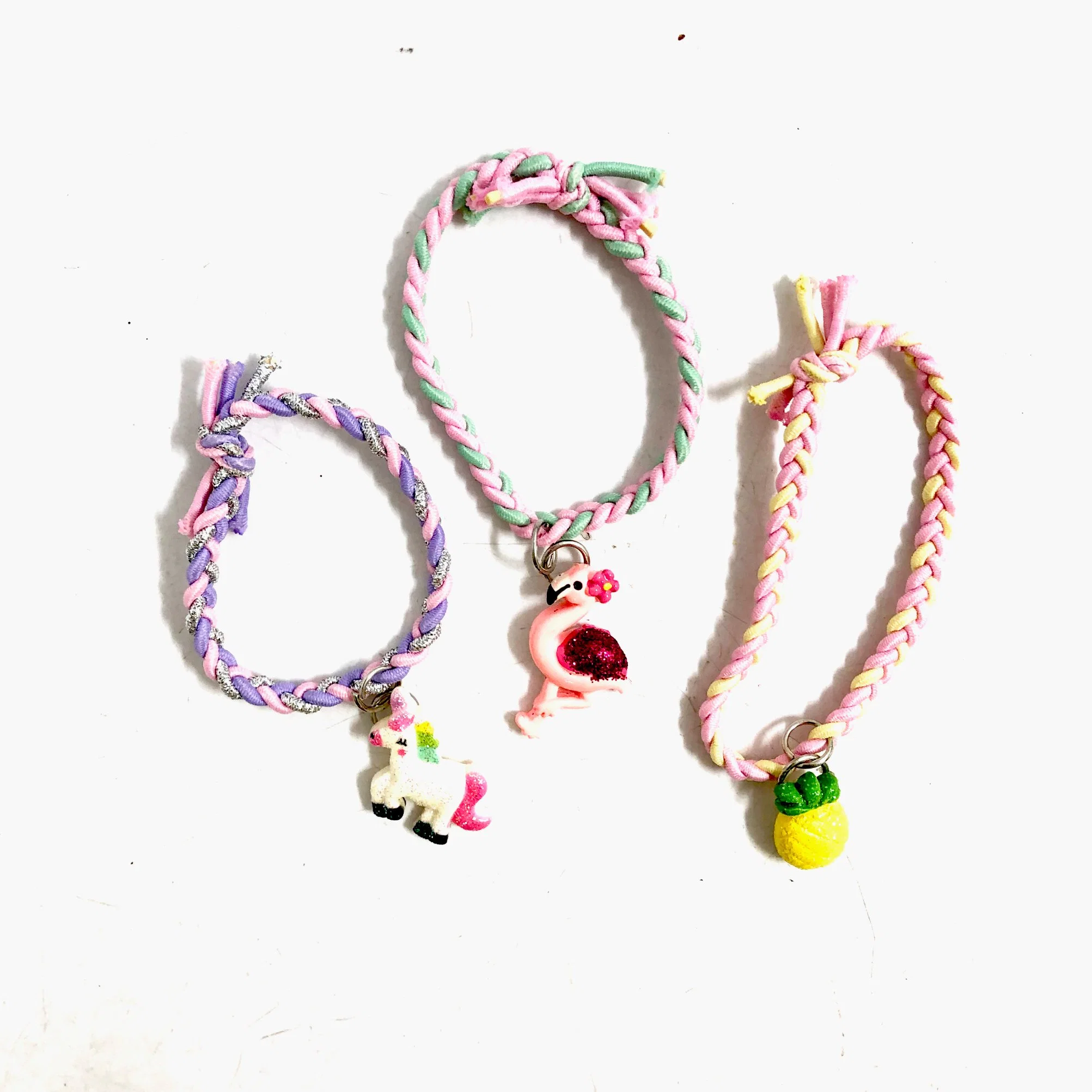 Cartoon Haarreifen Stirnband Einhorn Ananas Flamingo Scrunchie in gesetzt Bestand