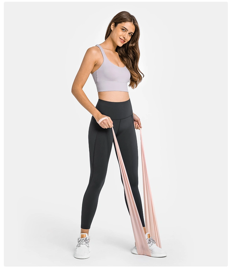 Lu-8 2022 New Products Double Shoulder Straps Shockproof Sports Underwear Women Gather Breathable Widened Hem Yoga Sports Bra