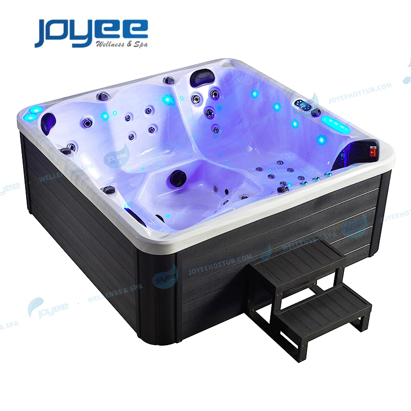 Freestanding Outdoor SPA Whirlpool Hydro Massage Hot Tub with LED Lights Joyee