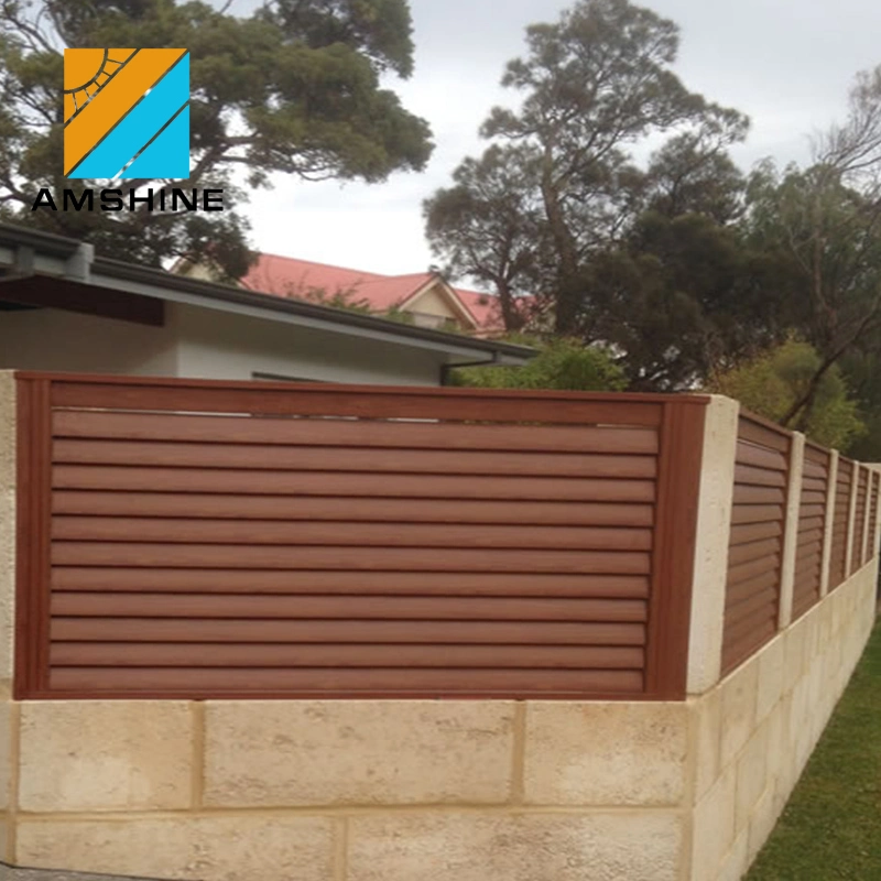 Easily Assembled Custom Design Garden Privacy Fencing Horizontal Wall Panel Screen Balcony Aluminium Fence