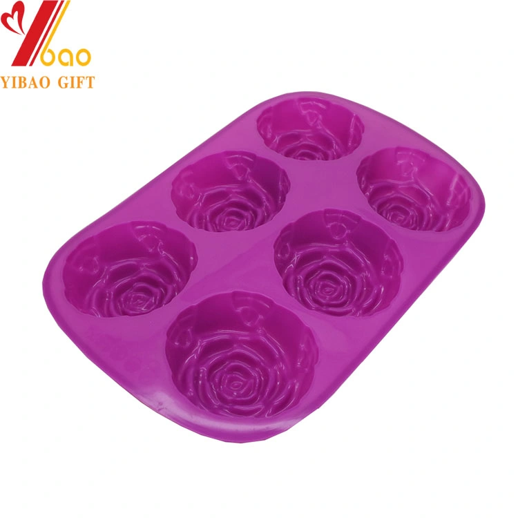 High quality/High cost performance  Custom Flower Shape Logo Silicone Ice Mold Cake Mold Chocolate Mold for Bakeware (XY-CM-376)