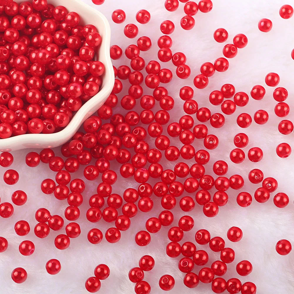 Wholesale/Supplier Large Package ABS Magic Color Hole Imitation Pearl, Straight Hole Plastic Beads