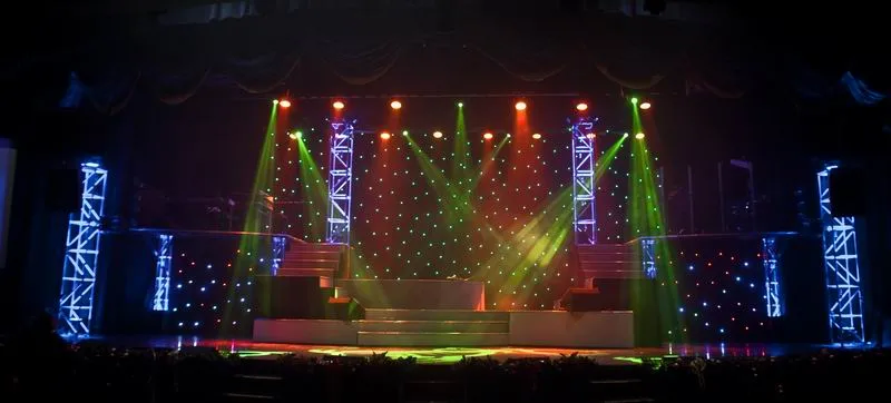 Factory 4m*8m DMX RGB LED Star Curtain Background Video Screen