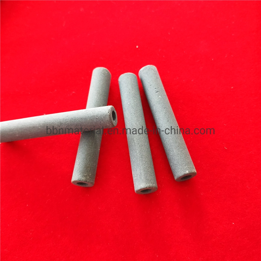 Customized Size Adjustable Porosity Black Silicon Carbide Pipe Porous Ceramic Tubes Liquid Filtration Absorption Rod