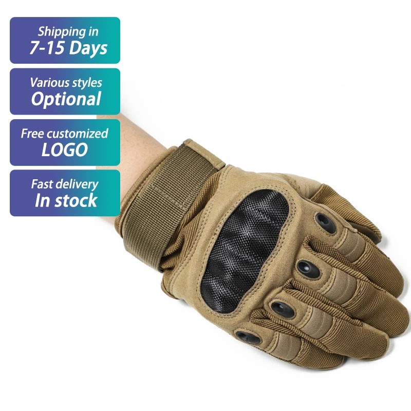 Waterproof Combat Gloves Military Style Non-Slip Leather Fiber Full Finger Gloves