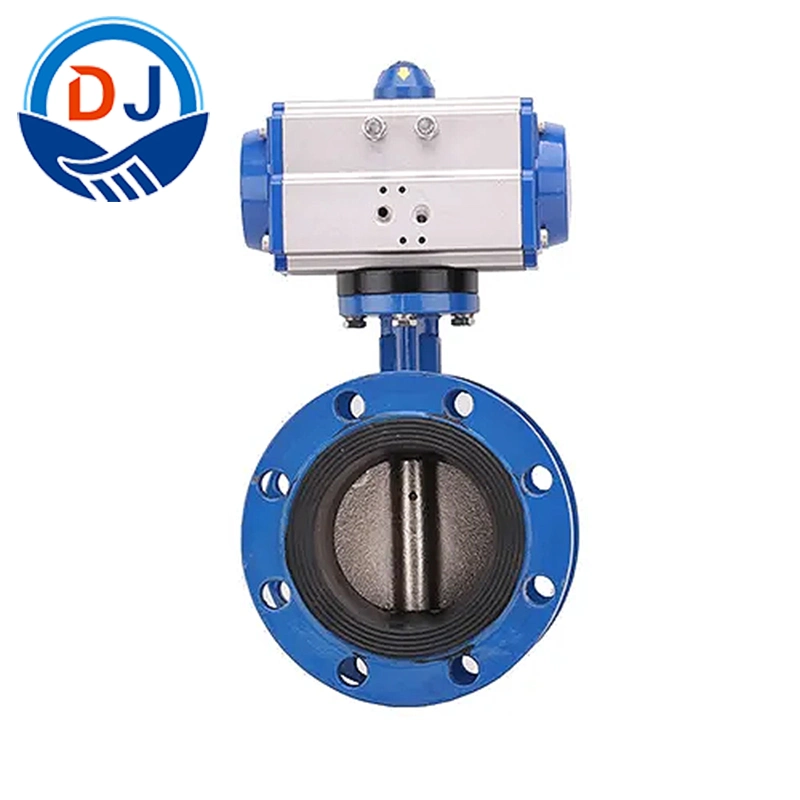 D641X-10/16q Cast Iron Low Pressure Centre Seal Flange Pneumatic Butterfly Valve