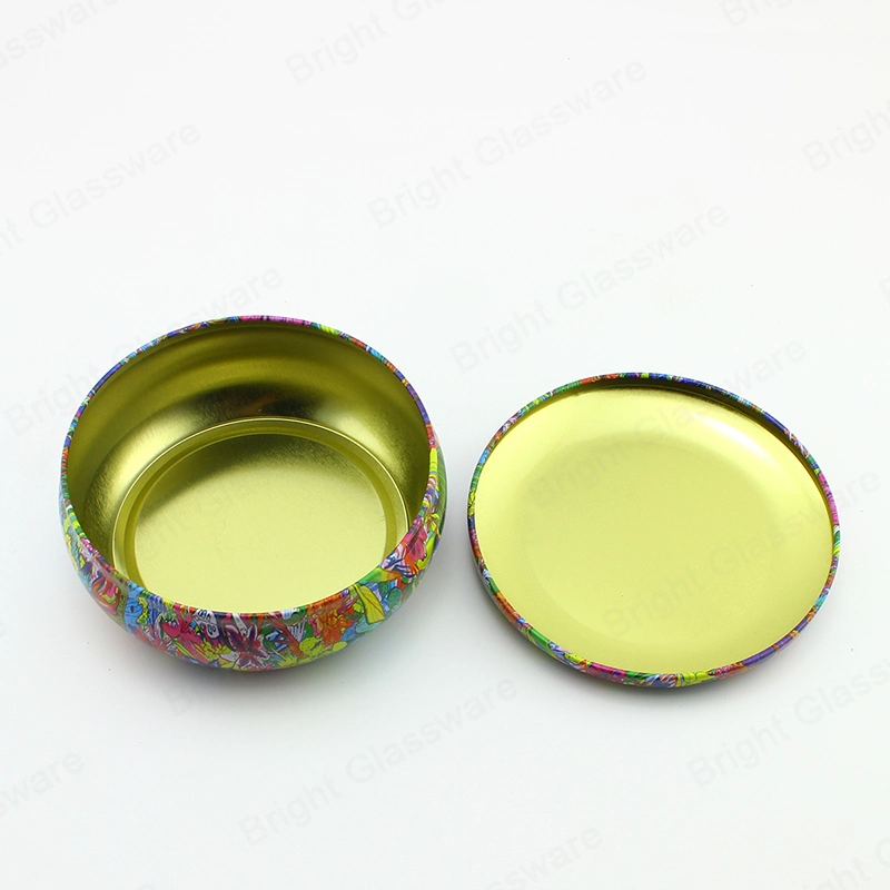 Customized Candles Tin for Scented Fragrance Empty Metal Candy Containers Soy Wax Candles