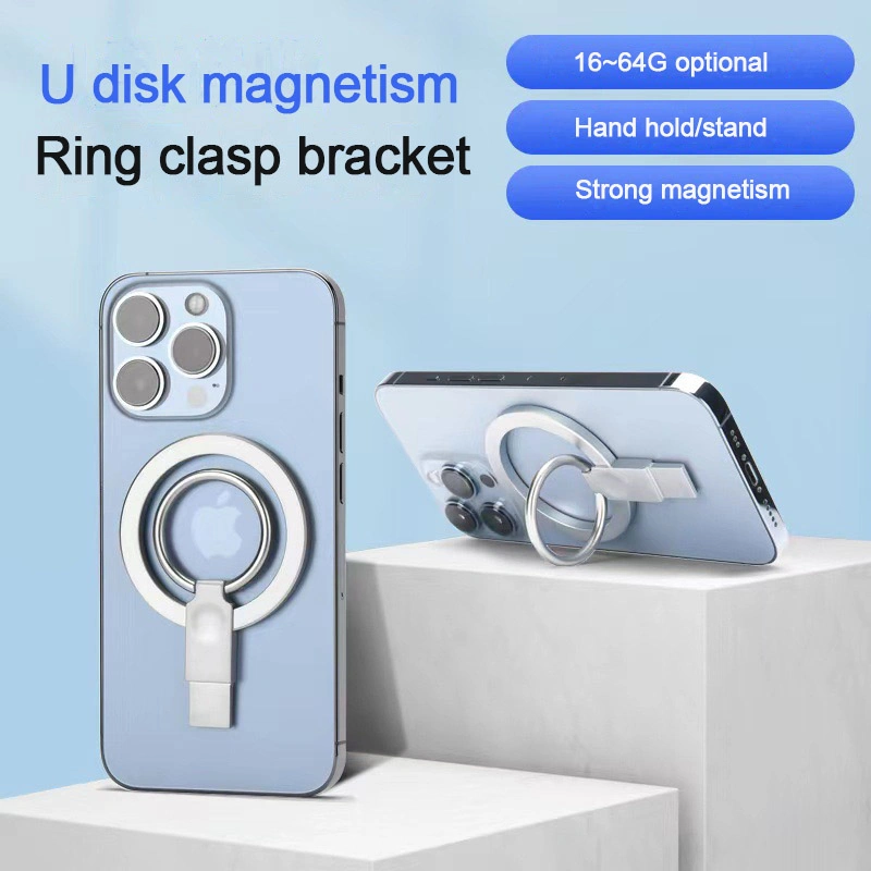 MagSafe Nuevo Magnetic U-Disk Teléfono móvil Soporte magnético giratorio USB Unidad flash