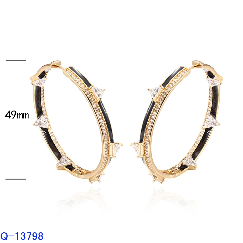 Comercio al por mayor Nuevo Diseño de Moda 925 Joyería de Plata joyas de cobre latón CZ Pearl Pendientes para la Mujer
