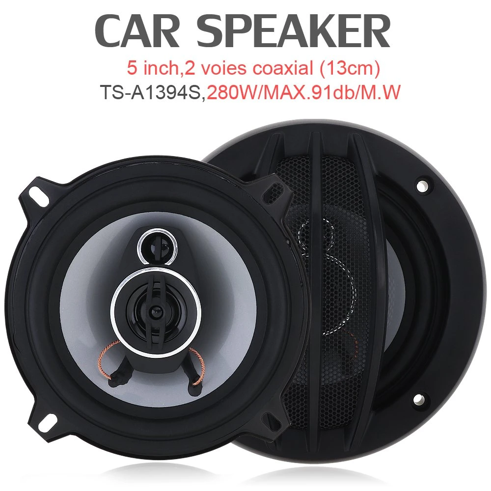 Ts-A1394s 5 Inch 280W Car HiFi Coaxial Speaker Vehicle Door Auto Audio Music Stereo Full Range Frequency Speakers for Cars