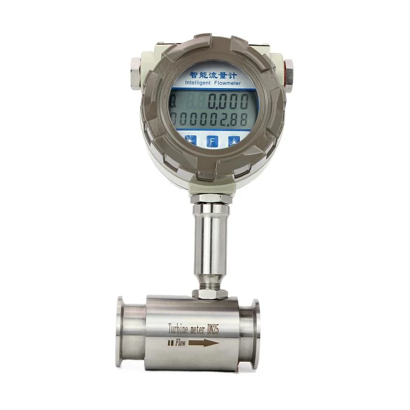 High Accuracy Stainless Steel Liquid Turbine Flow RS485 Meter Flowmeter for Water Oil Alcohol