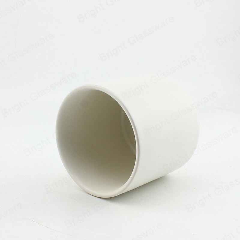 Cream White Ceramic Porcelain Candle Jar for Candle Making