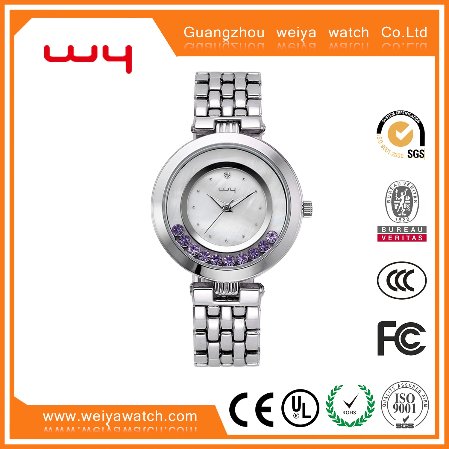 Wholesale/Supplier Fashion Crystal Women Swiss Gift Clock Quartz Watches (Wy-029A)