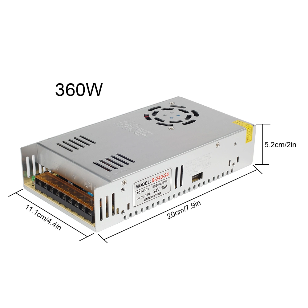 Transformateurs d'éclairage adaptateur de driver de LED 24 V CC 24 W 48 W 240 W 360 W. Alimentation de commutation