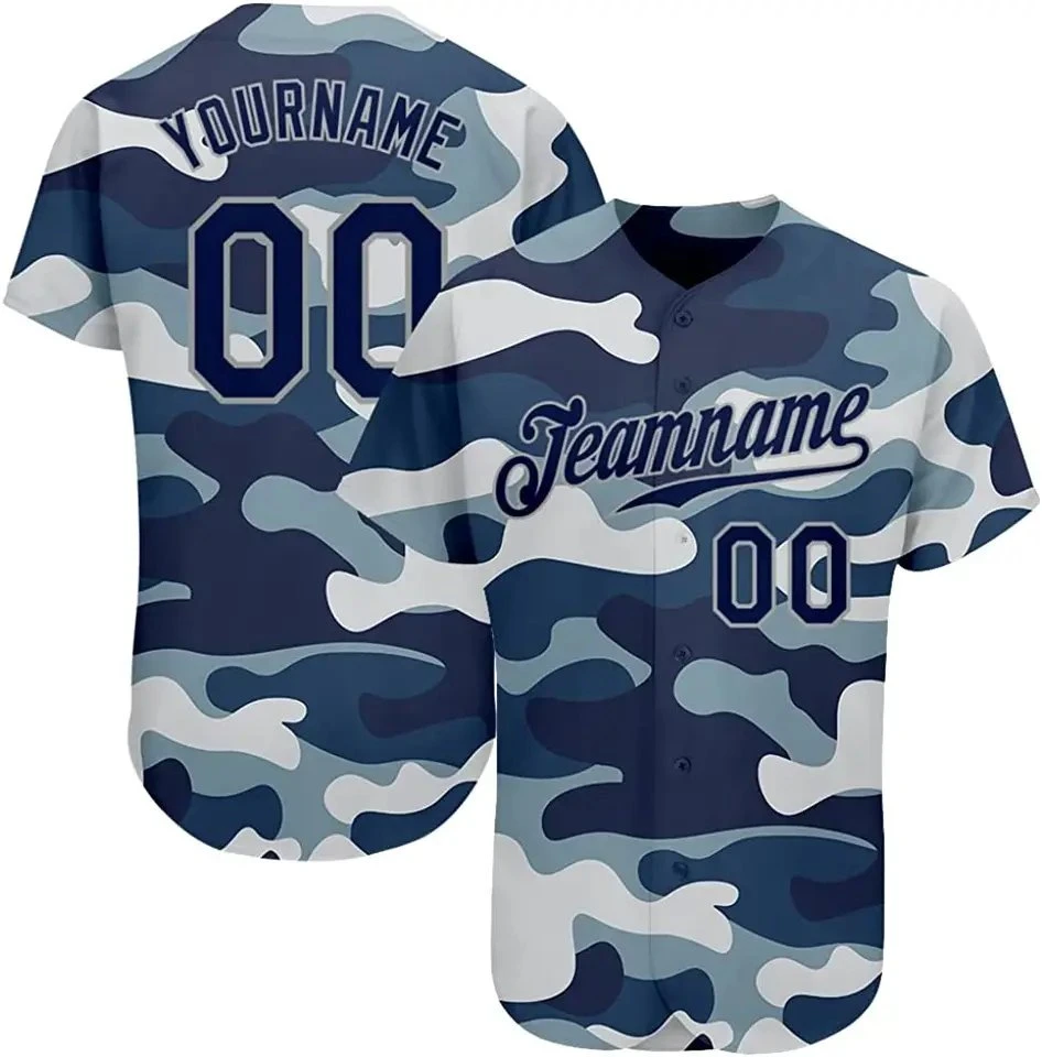 Custom Made Allover Sublimation Printed Adults Short Sleeve Sports Button Down Baseball Team Jersey