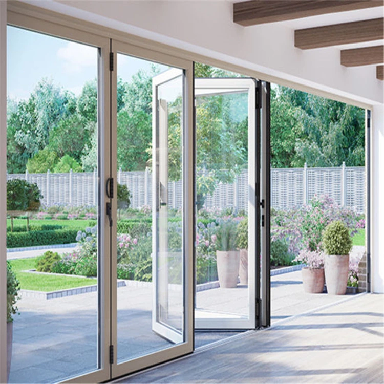 China Made Aluminium Low-E Glass Window Folding Door Profiles Exterior Use Stronge Aluminum Profile