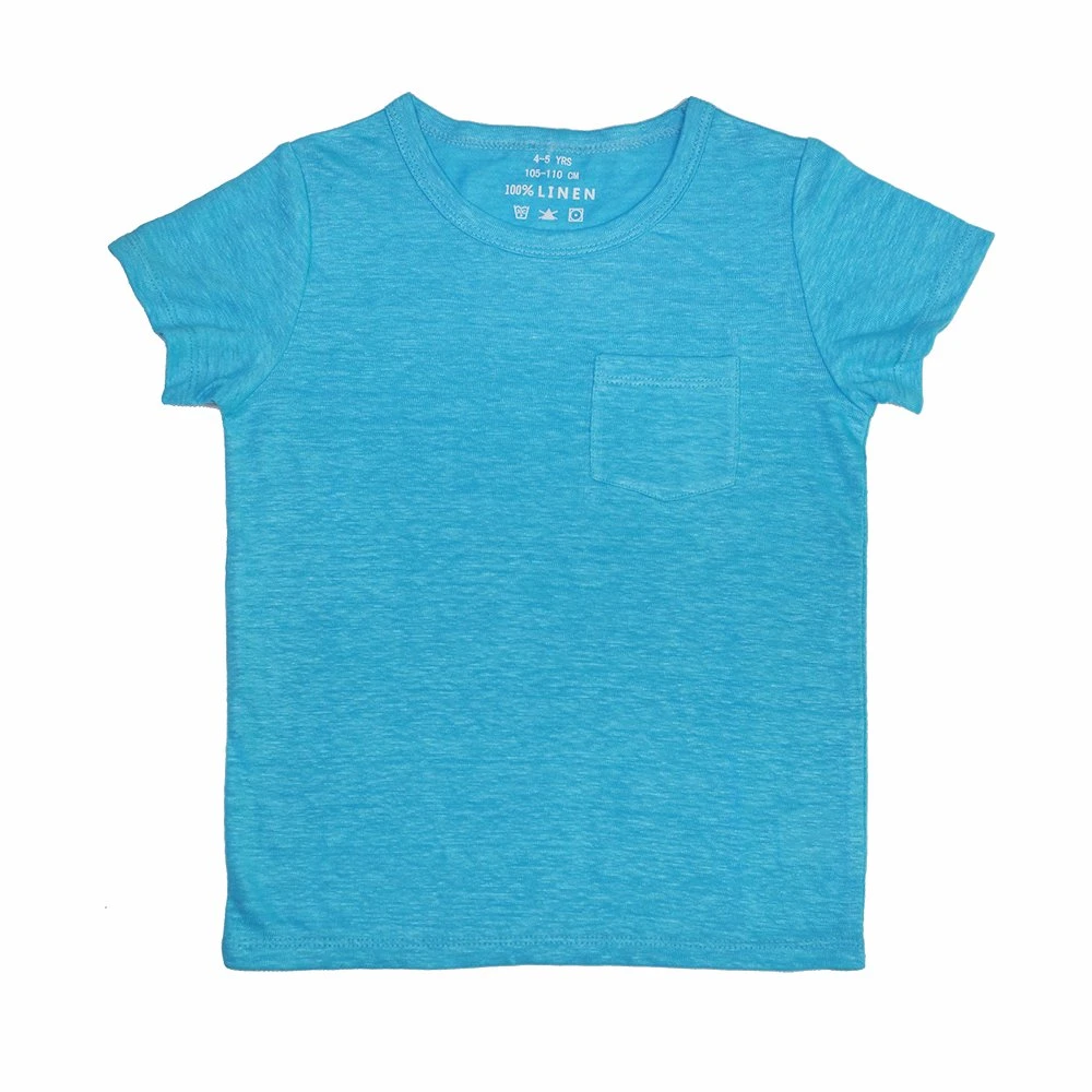 100% Linen Children&prime; S T-Shirts for Summer