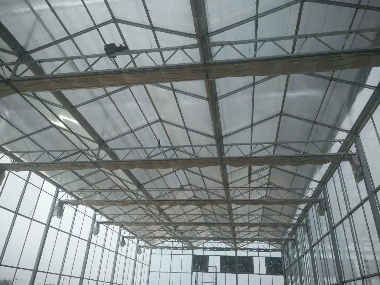 Túnel de crecimiento hidropónico de bajo coste plástico Multi Span Film Polyhouse Casa Verde