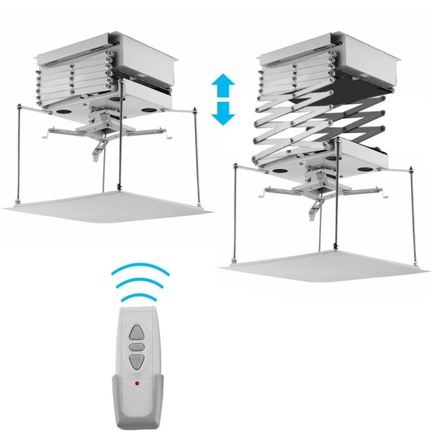 Bnt 70-500 Cm Scissors Type Hidden Ceiling Mount Motorized Projector Lift with Remote Controller