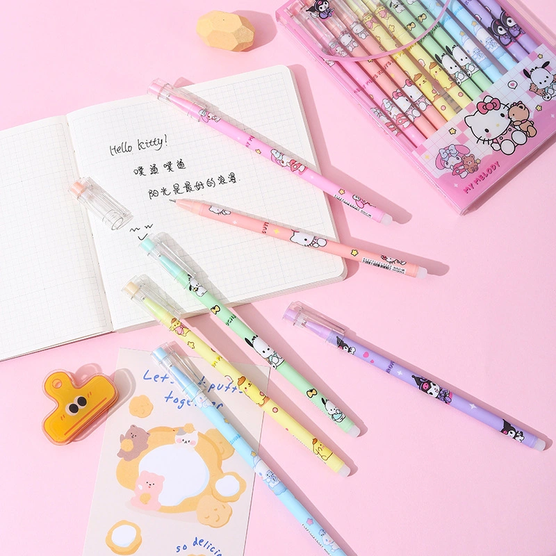 Ruunjoy Sanrio Erasable Neutral Pen Melody Kuromi Cinnamoroll Roller Ball Pen School Supplies Stationery Wholesale/Supplier