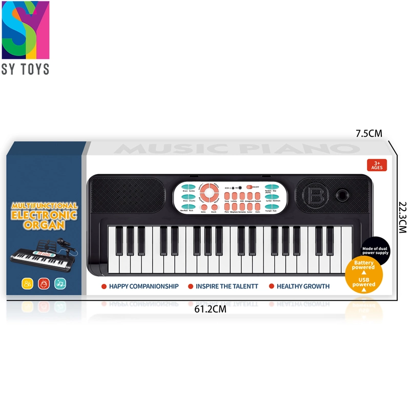 SY Kids Toy Music Instruments teclado electrónico de órgano de 37 teclas Mejor regalo de música para niños