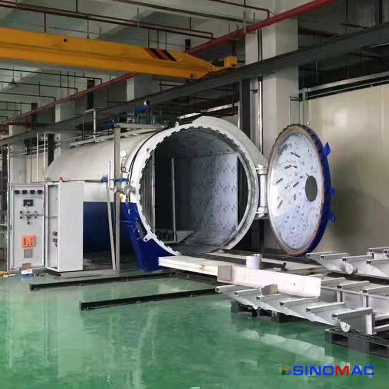 2850X5000mm ASME Certified Full Automation Industrial Glass Autoclave