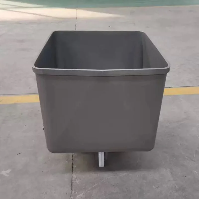 100L 200L Removable Stainless Steel Meat Bucket Meat Skip Meat Transporter Trash Can with Wheels