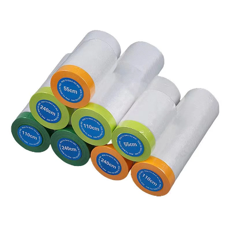 Professional Car Boat Home Paint PE Film with Masking Tape