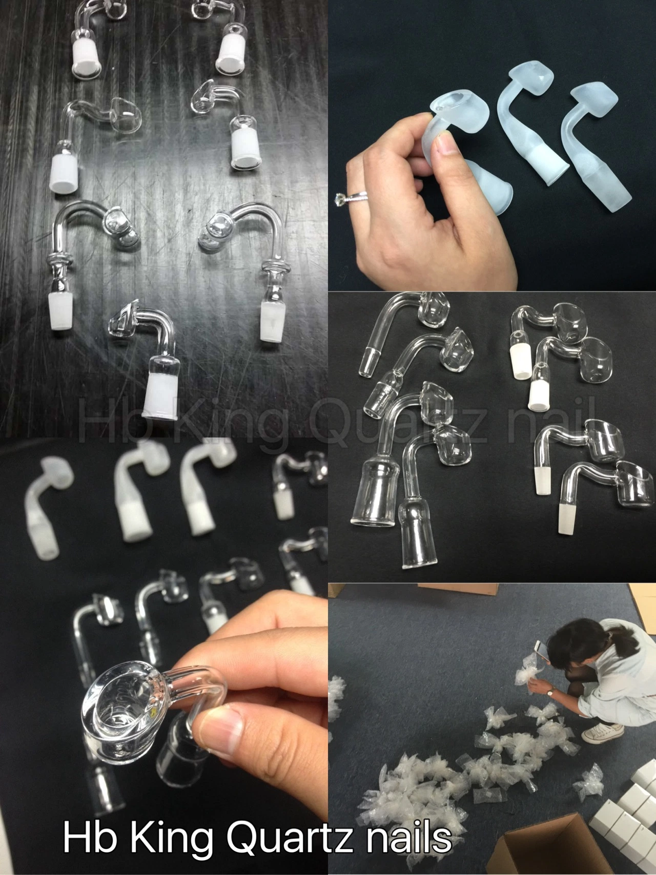 Wholesale/Supplier 10mm 14mm 18mm Real Quartz Banger Nail with Card Cap