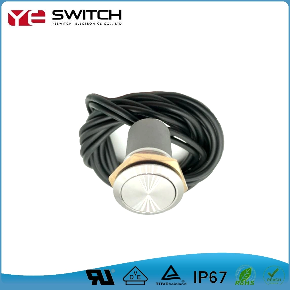 IP67 Waterproof 19mm Momentary/Latching Metal Push Button Switch for Bicycle Parts